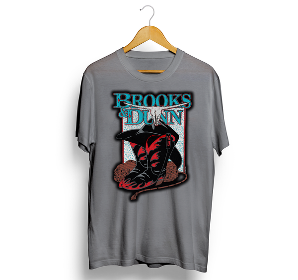 Brooks & Dunn 90's Gray Boot Scootin' Tee