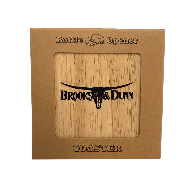 Brooks & Dunn Bottle Opener Coaster
